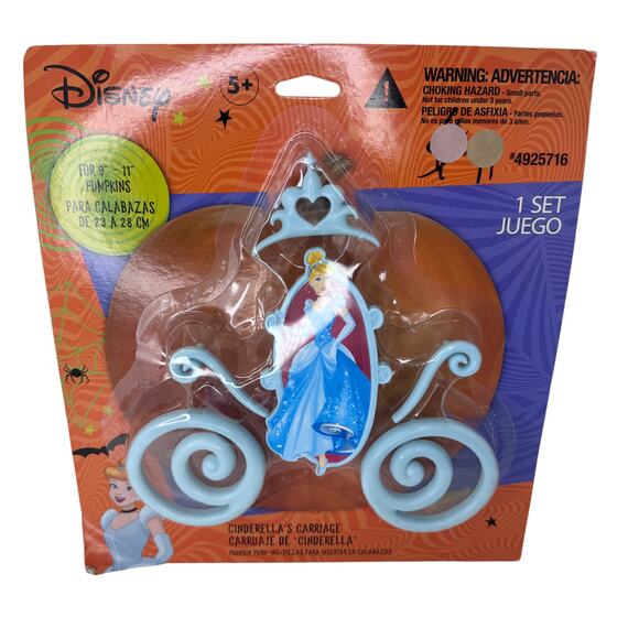 Gemmy‎ Disney Cinderella's Carriage Push-In Halloween Pumpkin Decorating Kit - Picture 1 of 10